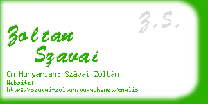zoltan szavai business card
