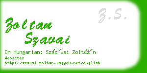 zoltan szavai business card